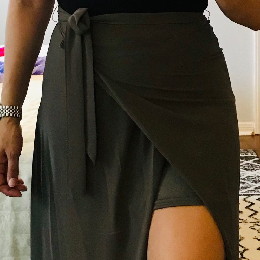 Wrap maxi skirt